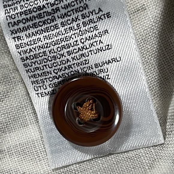 The North Face womens maywood tan white geometric linen 2.5" shorts - size 8 - Picture 7 of 10